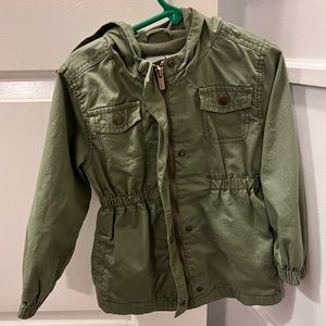 Toddler girls size 4 green cargo jacket.
